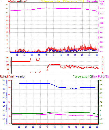 24 Hour Graph for Day 13