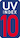 uv 9.8index rounded